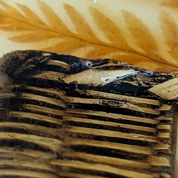 Vintage Spoon Rest  and Trivet Lucite Dried Flowers Baskets Boho Decor - Picture 2 of 8